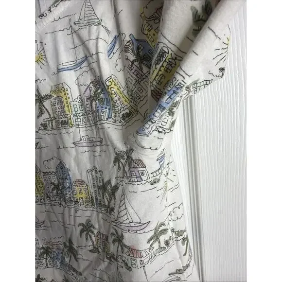 Talbots Med Scenic Print Boat Neck 3/4 Sleeve Tee Top - Picture 6 of 6